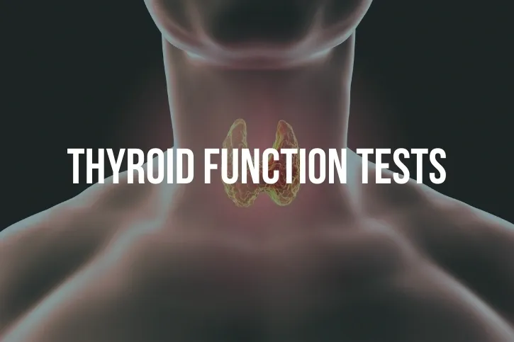 A person with thyroid function test on their neck.