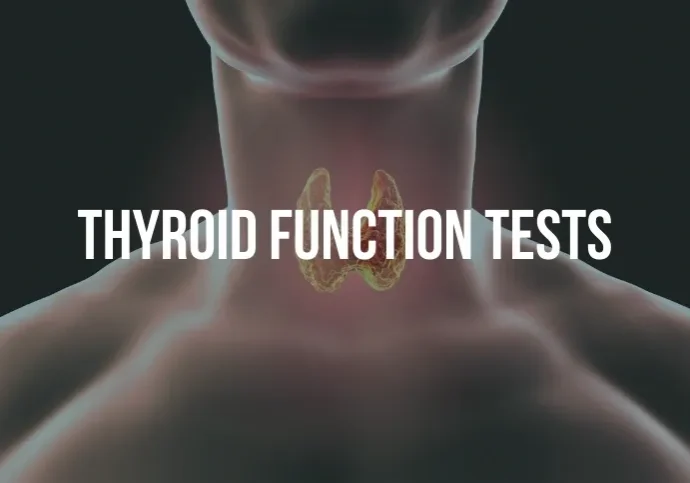 A person with thyroid function test on their neck.